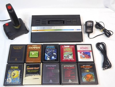 Atari VCS 2600 Jr - PAL + 10 SPIELE + Pac Man Asteroids Mousetrap...-Getestet OK