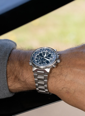 Citizen Men's Sky Perpetual Chronograph Silver Eco-Drive Watch