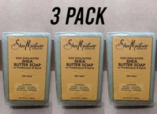 Shea Moisture Raw Shea Butter Soap 8oz bar 3 PACK