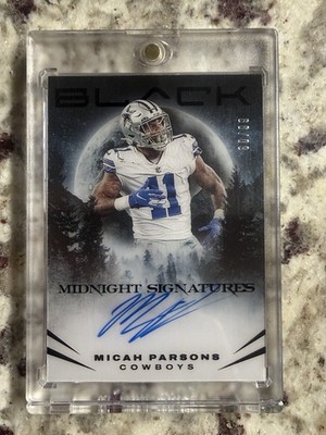 2023 Panini Black - Midnight Signatures Micah Parsons  SSP LE /99 ON CARD AUTO