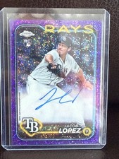 2024 Topps Chrome - Autographs Jacob Lopez #RA-JLO Purple Speckle /299 RC