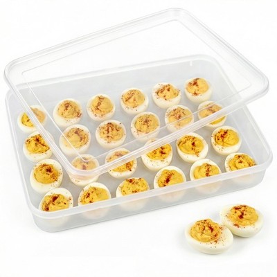 HANSGO Deviled Egg Containers with Lid, Deviled Egg Tray Holder Carrier with ...
