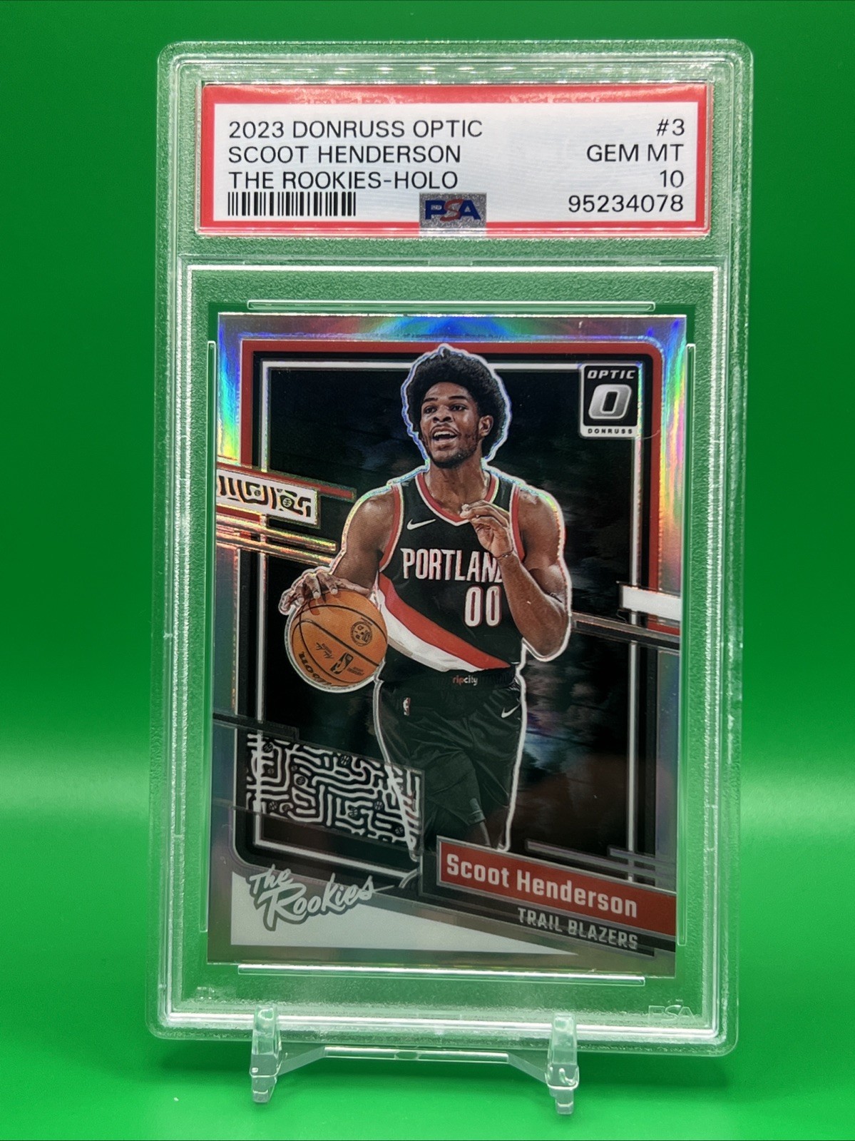 🔥 2023 Donruss Optic Scoot Henderson The Rookies Holo PSA 10 GEM MT ✨ RC
