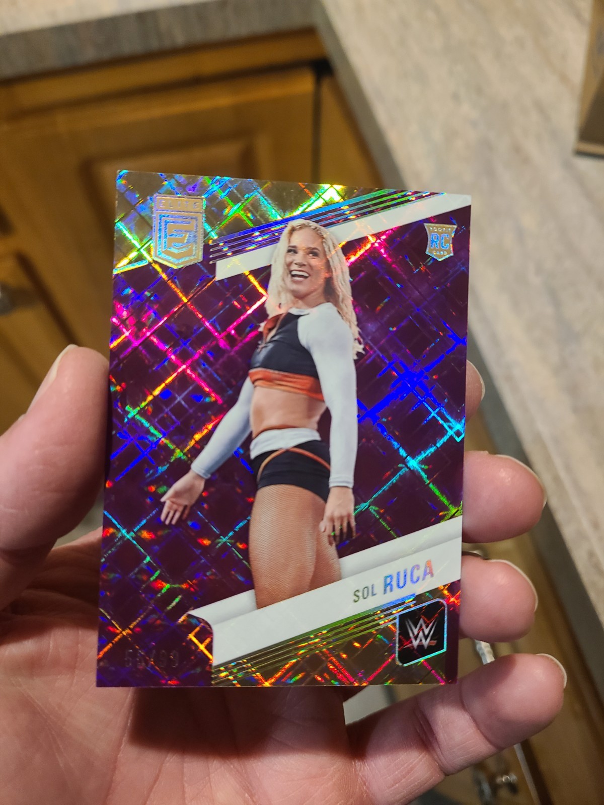 2023 Panini Donruss Elite WWE RC Sol Ruca #69 Purple Prizm /99 Rookie