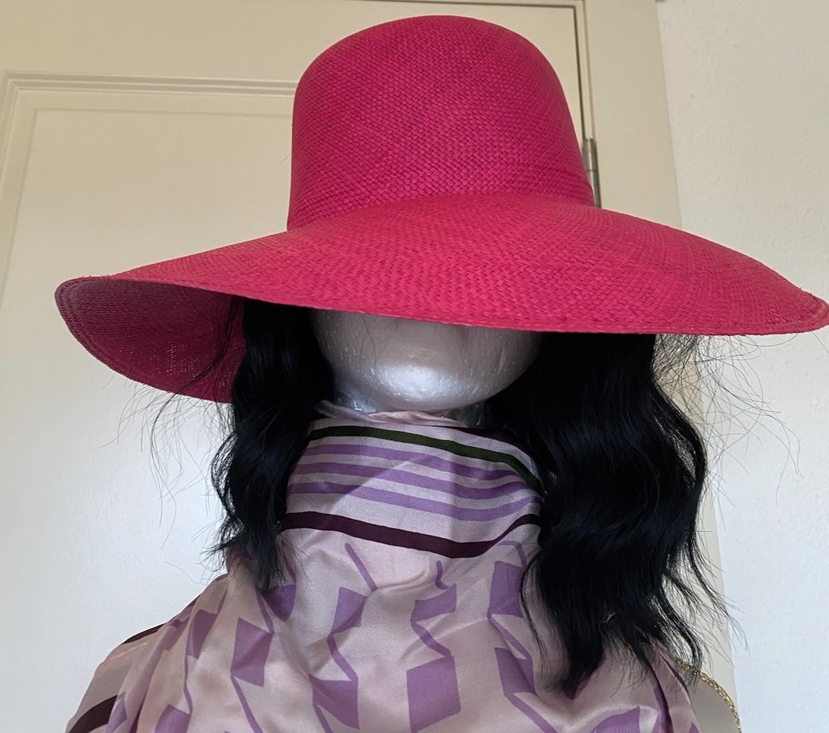 Summer SUN Hat Wide Brim Hand Made Brilliant Color! Perfectly Stunning