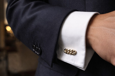 Vintage Swank Chain Link Cufflinks   Mid-Century Silver Tone Gentleman s Classic