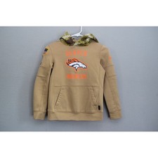 Nike Denver Broncos Hoodie Small Tan Salute to Service Camo Kids Sweatshirt
