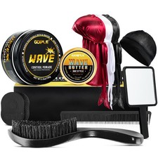 Wave Pomade for Men Strong Hold, with Brush and Durag Set