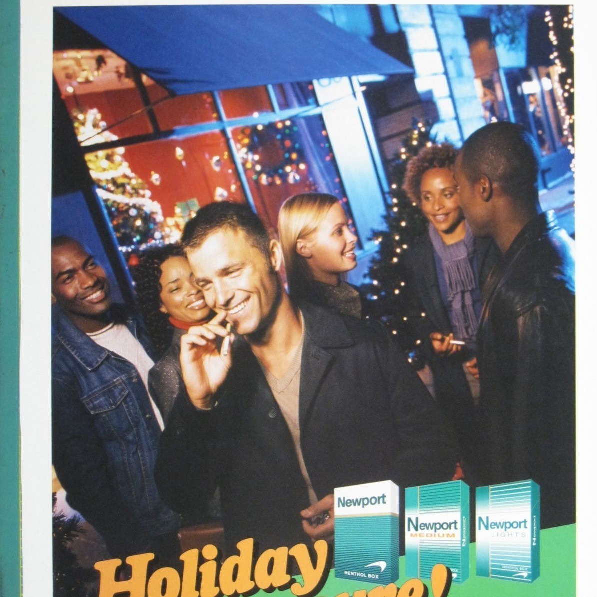 Print Ad 2002 Newport Cigarettes Holiday Pleasure Menthol AD Christmas