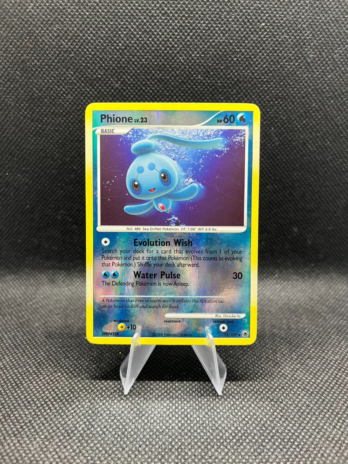 Phione 12/100 Reverse Holo Rare Majestic Dawn Pokémon Card 2008