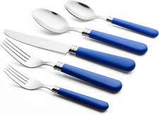 Annova Cutlery Set Stainless Steel with Blue Handles (20 Pieces)