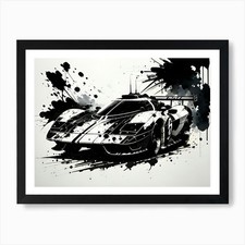 Ford Gt 4 Art Print Framed Wall Art Poster Canvas Print Picture