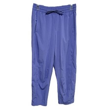 Athleta Lightweight Arrival Pant Size 4 Adonis Purple Cropped Loose Fit Pockets