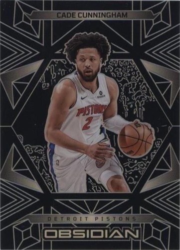Cade Cunningham Rookie Patch Auto Panini Obsidian Electric Etch