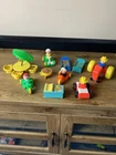 Vintage Fisher Price Little People Figures And Vehicles Mixed Pieces Lot