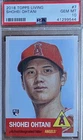 SHOHEI OHTANI ROOKIE CARD - 2018 TOPPS LIVING BASEBALL - GRADED PSA 10 GEM MINT
