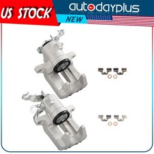 Pair Rear Brake Calipers W Bracket For Volkswagen Beetle Golf Jetta Audi A3