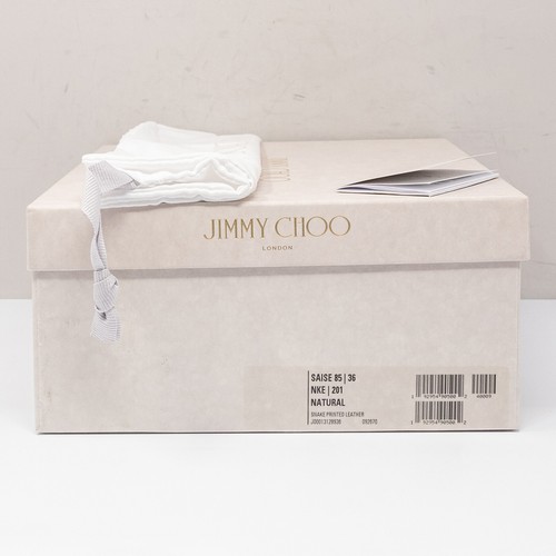 Jimmy Choo Saise 85 Snake Printed Leather Heels, Size 36 EU (6 US) - Picture 7 of 8
