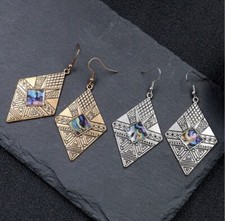 New Bohemian Geometric Shape Fashion Hoop Earrings Women Gift