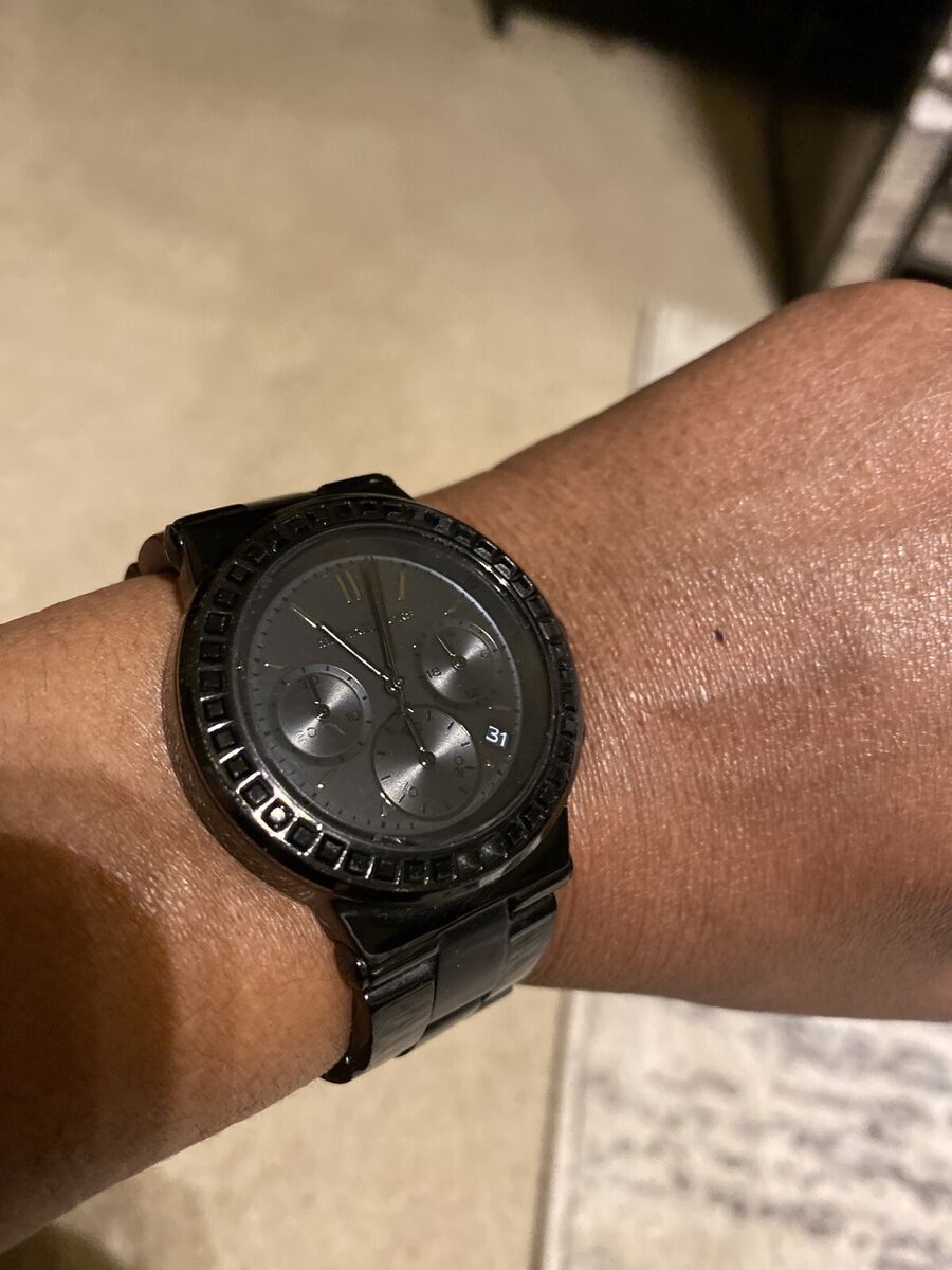 Michael Kors Black Watch With Black Stones | eBay Michael Kors Black Watch With Black Stones | eBay