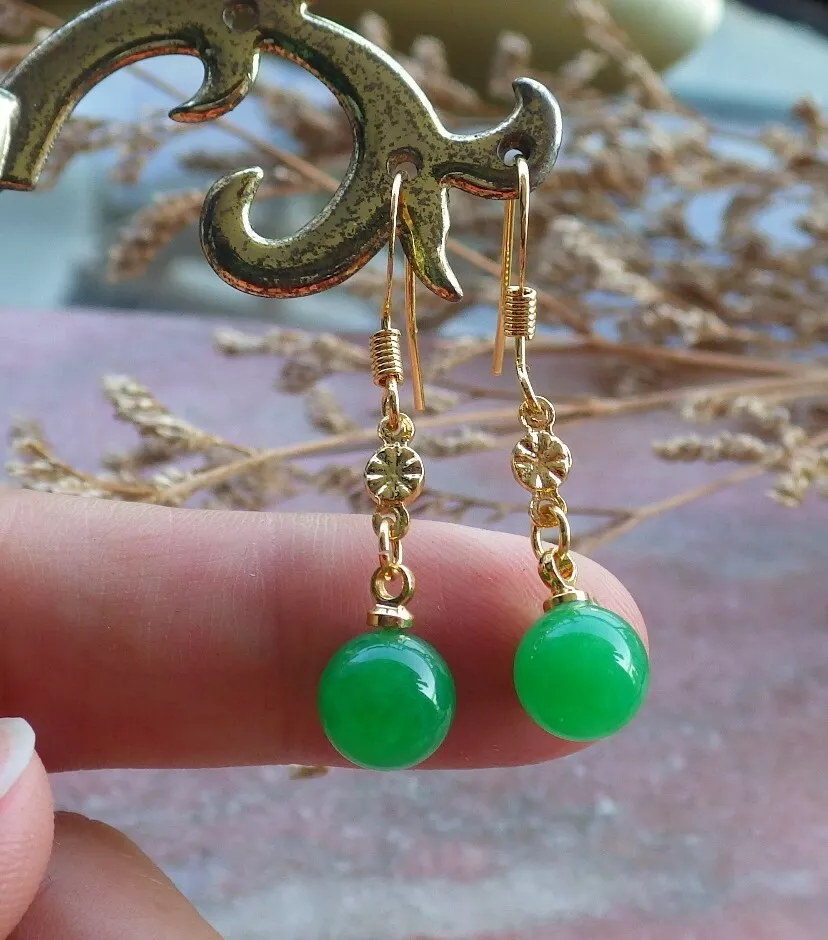 Jade earrings deals