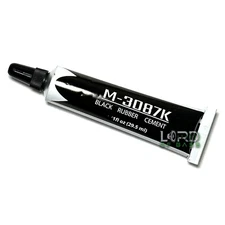 1oz Pro-Grade Black Rubberized Speaker Repair Glue Adhesive - M-3087K Tube