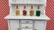 Dollhouse Miniature Glass Spice Jars with Cork 1:12 Scale Food Kitchen Accessory
