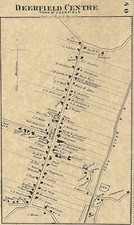 Deerfield Greenfield South Deerfield MA 1871 Maps with Homeowners Names Shown
