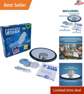 Euler's Disk: Kinetic Desk Toy & STEM Educational Gift   Light & Sound Display