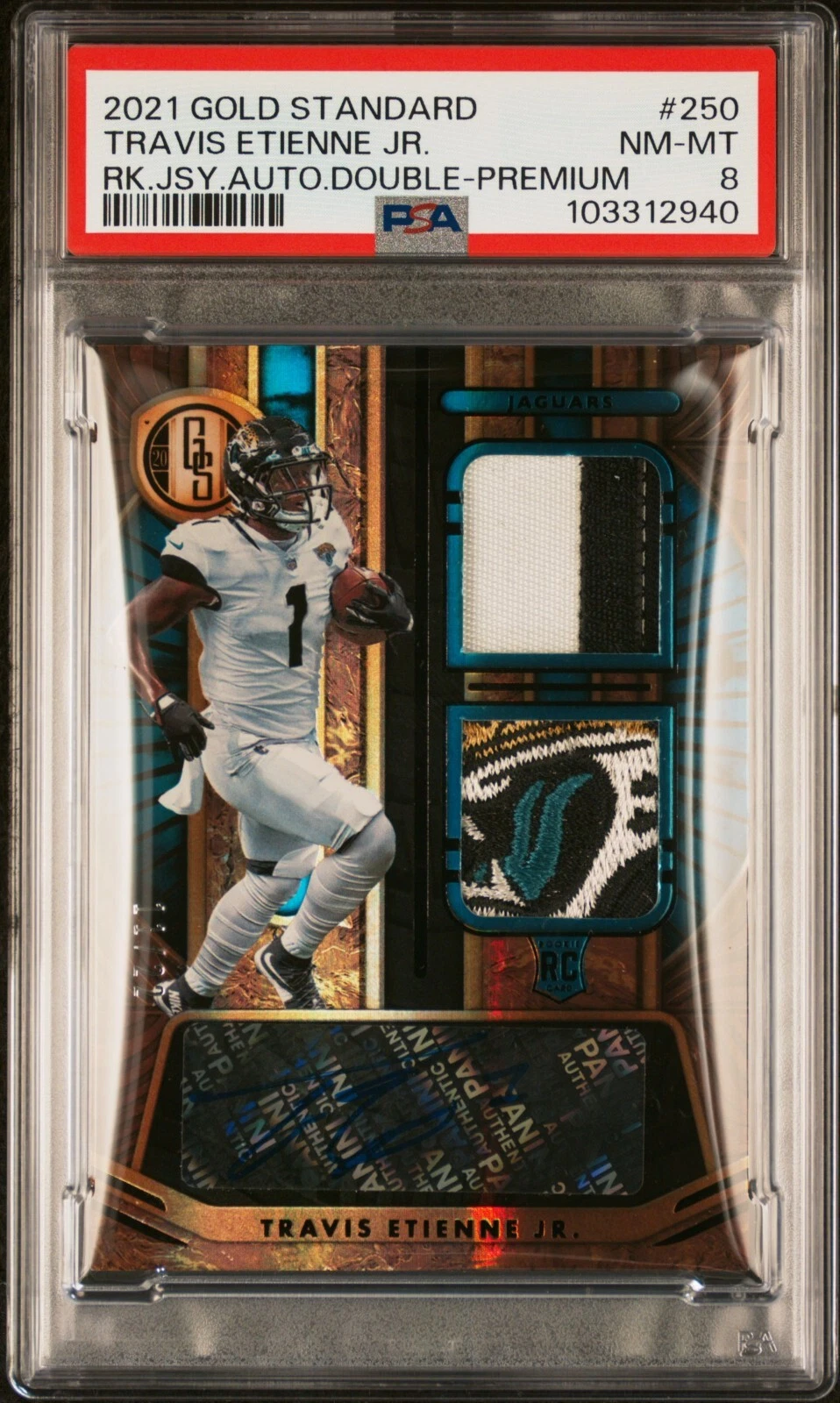 Travis Etienne Panini Gold Standard #250 Rookie Jersey Autographs Double-Premium