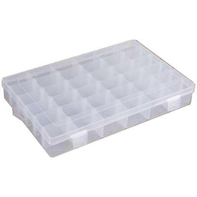 36 Grid Plastic Storage Jewelry Box Organizer Container with Adjustable Dividers