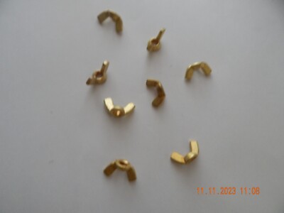 BRASS WING NUTS. 5/16-24 , SAE. 8 PCS. NEW