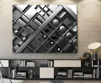 XXL LEINWAND BILD 140x100x5  METALL INDUSTRIAL ART DESIGN WANDBILD MODERNES 3D