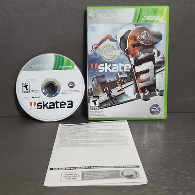 Skate 3 Xbox 360 Game Platinum Hits CIB Complete
