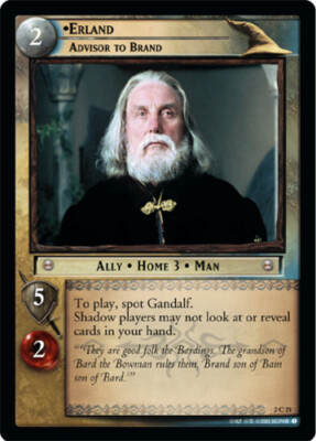 1x  Erland, Advisor to Brand - 2C21 - Foil Damaged Mines of Moria