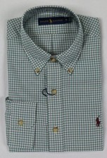 Ralph Lauren Teal Brown Burgundy Plaid Classic Dress Shirt NWT