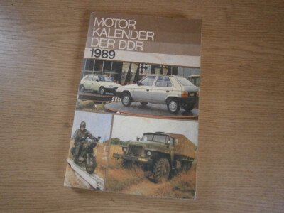 ''Motor Kalender der DDR 1989'' Militärverlag der DDR, NVA, GST, PKW, Motorräder