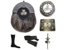 Trifoglio Sporran Sei Pezzi Sporran Set Kilt Scozzese Antico Sporran Completo