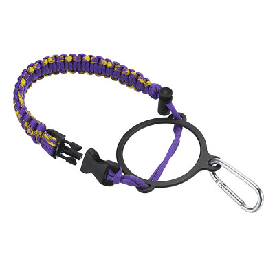 Wasserflasche Griff, geflochten Schlüsselband Clip D Ringe schwarz, Farbe 2