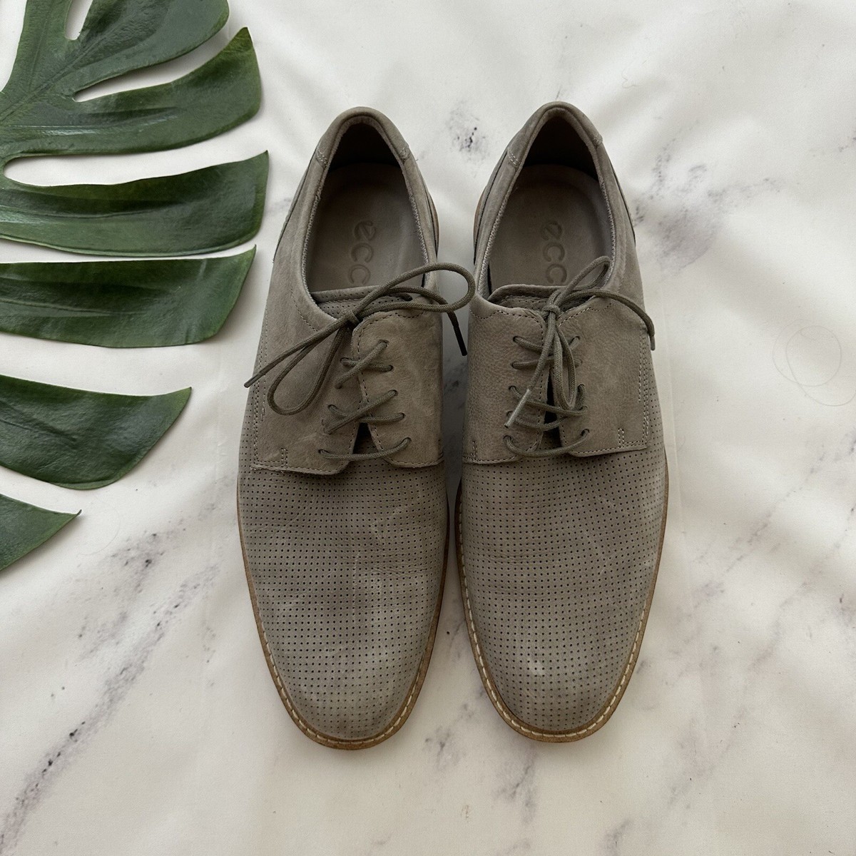 Shoes Ecco Ecco Biarritz Grey Ecco Mens Oxford Derby Shoes 