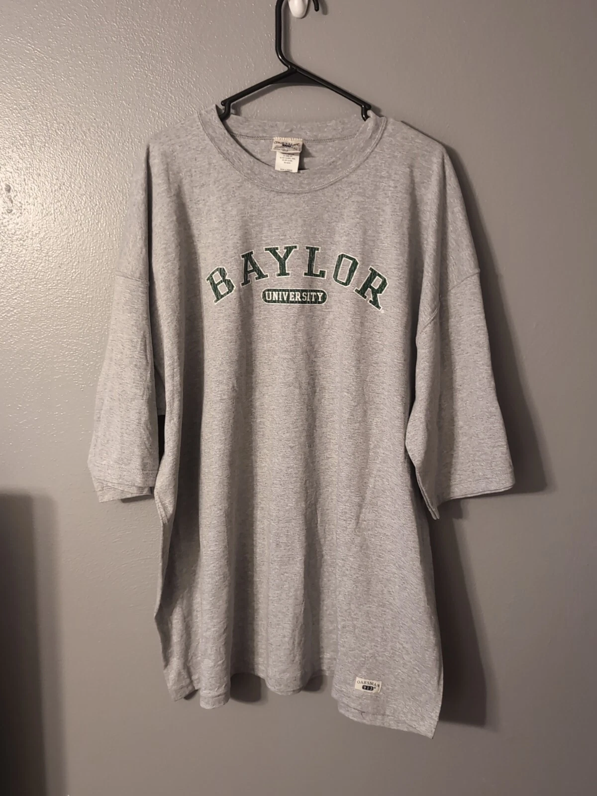 Oarsman 913 Gray Vintage Graphic T Shirt Baylor University Size 3XL