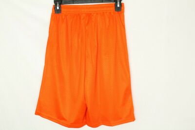 Alleson Athletic Men's Orange Mesh Lined Shorts Adjustable Waist