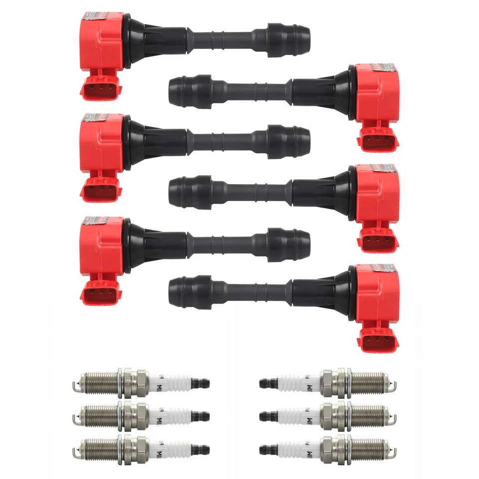 6Pcs Ignition Coils & Platinum Spark Plugs Set For 2002-2008 Nissan Maxima 3.5L - Image 2 of 4