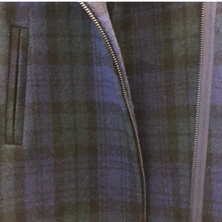 J. Crew Dark Green Tartan Black Watch Plaid Coat 00 Petite | eBay