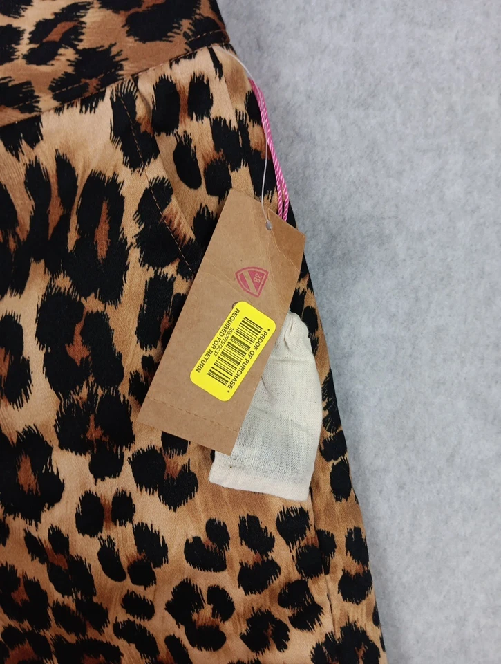 Shorts chino feminino Cremieux estampa de leopardo tamanho 2 novo com etiquetas $79 - Imagem 2 de 4