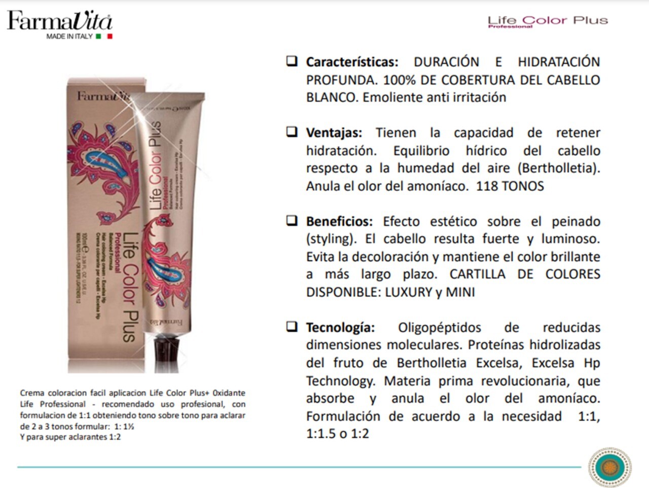 FARMAVITA COLOR PLUS PROFESSIONAL 100ml - Pink