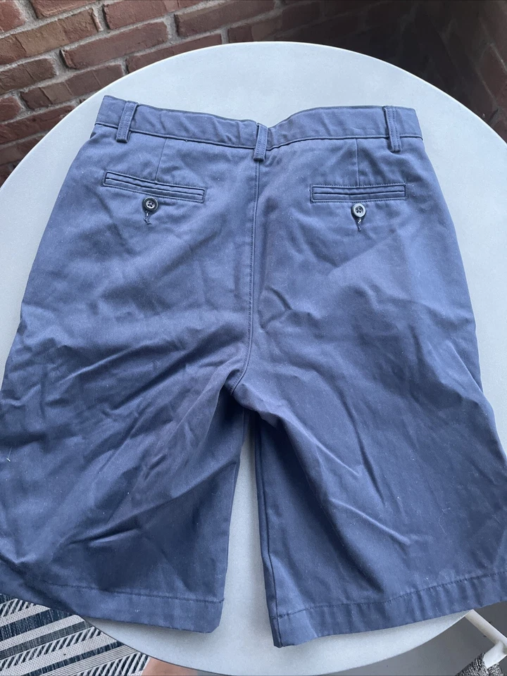 Uniforme Escolar Lands' End Niños Pantalones Cortos Chinos Activos Talla 18 Azul Marino 100% Algodón Foto 2 de 4