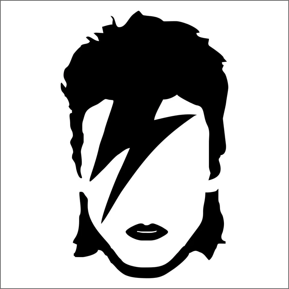 autocollant pré espacé DAVID BOWIE hard rock pop metal sticker aufkleber