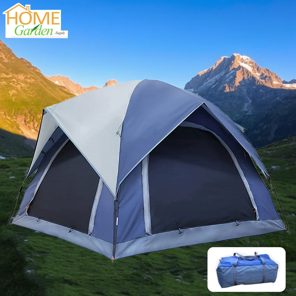 Waterproof Dome Tents 3-4 Person Camping Tent for Family Trips Hiking Easy Setup