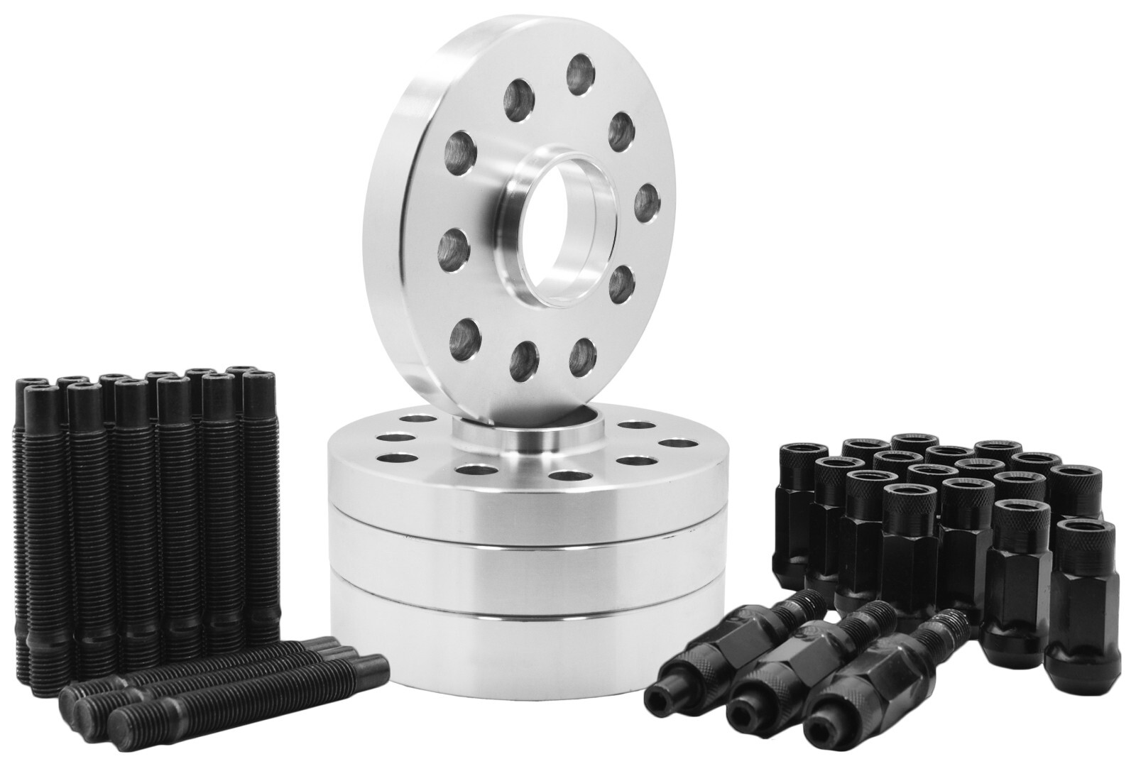 (2) 17mm + (2) 25mm BMW Wheel Spacers +12x1.5 Racing Stud Conversion